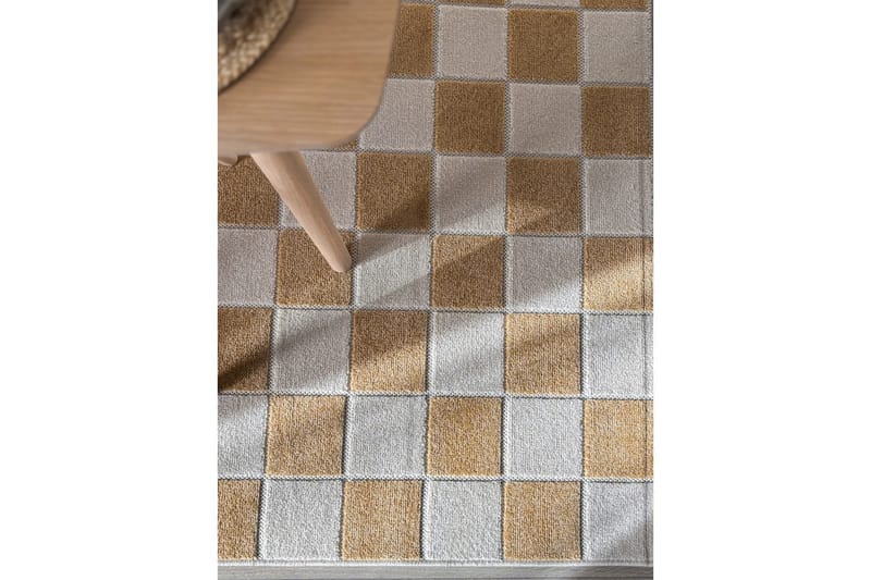 Wiltonmatta Hawaii Chess 280x280 cm, Gul - 280x280 cm, Gul - Textil & mattor - Mattor - Utomhusmattor