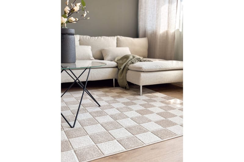 Wiltonmatta Hawaii Chess 280x280 cm, Linne - 280x280 cm, Linne - Textil & mattor - Mattor - Utomhusmattor