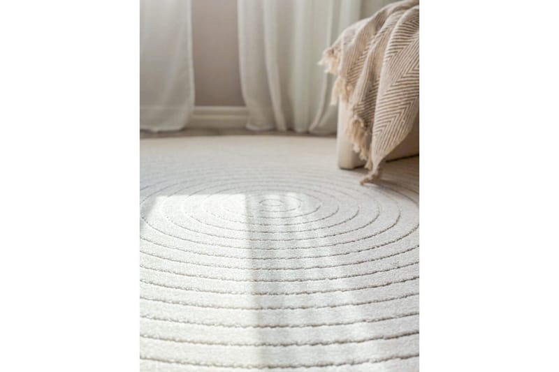 Wiltonmatta Hawaii Circle 200x200 cm, Creme - 200x200 cm, Creme - Textil & mattor - Mattor - Utomhusmattor