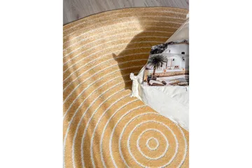 Wiltonmatta Hawaii Circle 200x200 cm, Gul - 200x200 cm, Gul - Textil & mattor - Mattor - Stora mattor