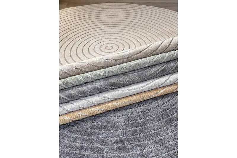 Wiltonmatta Hawaii Circle 240x240 cm, Creme - 240x240 cm, Creme - Textil & mattor - Mattor - Utomhusmattor