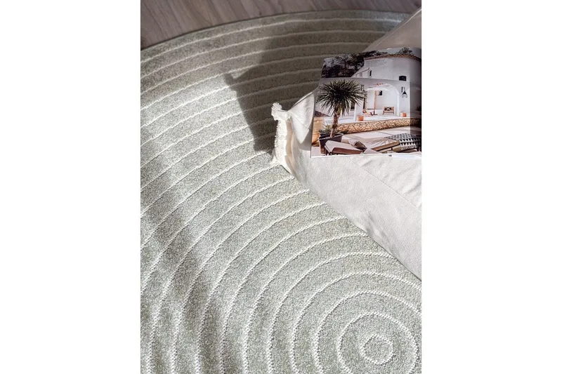 Wiltonmatta Hawaii Circle 240x240 cm, Grön - 240x240 cm, Grön - Textil & mattor - Mattor - Utomhusmattor