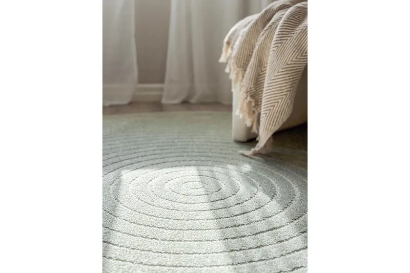 Wiltonmatta Hawaii Circle 240x240 cm, Grön - 240x240 cm, Grön - Textil & mattor - Mattor - Utomhusmattor