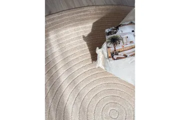 Wiltonmatta Hawaii Circle 240x240 cm, Linne - 240x240 cm, Linne - Textil & mattor - Mattor - Stora mattor