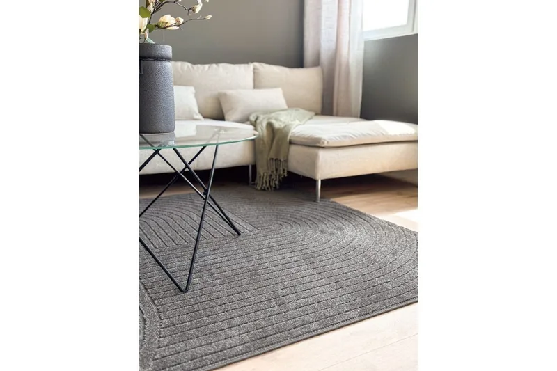 Wiltonmatta Hawaii Shape 200x200 cm, Grafit - 200x200 cm, Grafit - Textil & mattor - Mattor - Utomhusmattor