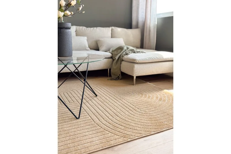 Wiltonmatta Hawaii Shape 240x240 cm, Gul - 240x240 cm, Gul - Textil & mattor - Mattor - Utomhusmattor