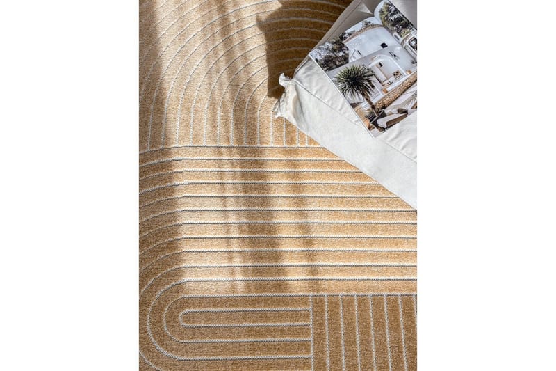 Wiltonmatta Hawaii Shape 240x240 cm, Gul - 240x240 cm, Gul - Textil & mattor - Mattor - Utomhusmattor