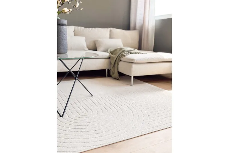 Wiltonmatta Hawaii Shape 280x280 cm, Creme - 280x280 cm, Creme - Textil & mattor - Mattor - Utomhusmattor