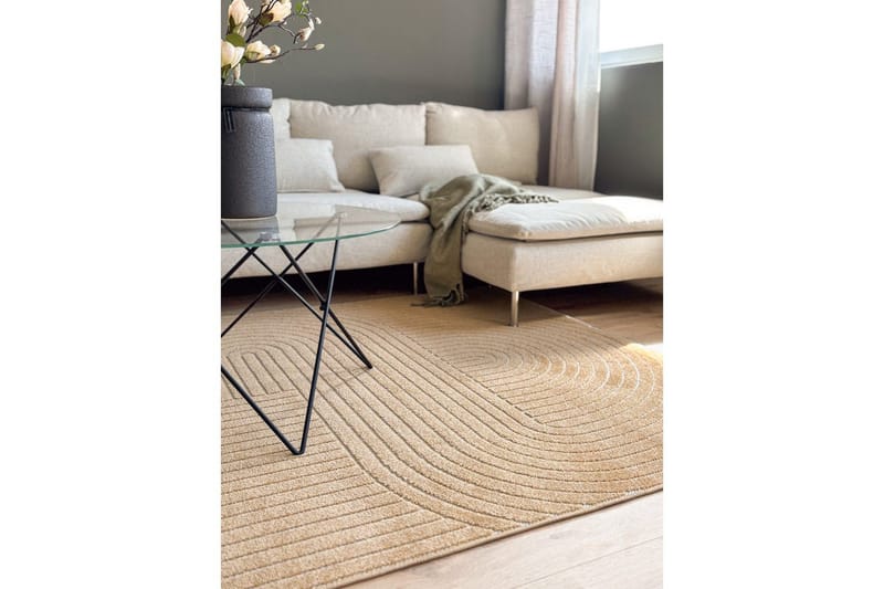 Wiltonmatta Hawaii Shape 280x280 cm, Gul - 280x280 cm, Gul - Textil & mattor - Mattor - Utomhusmattor