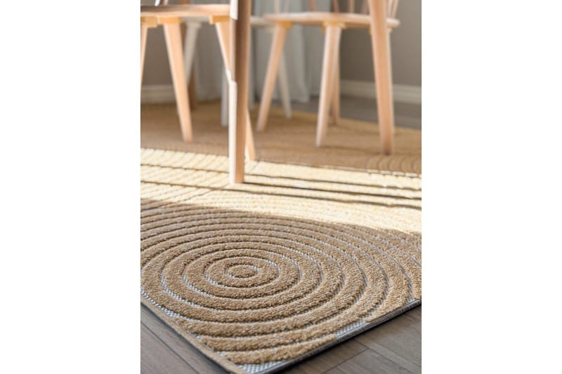 Wiltonmatta Hawaii Trend 200x200 cm, Gul - 200x200 cm, Gul - Textil & mattor - Mattor - Utomhusmattor