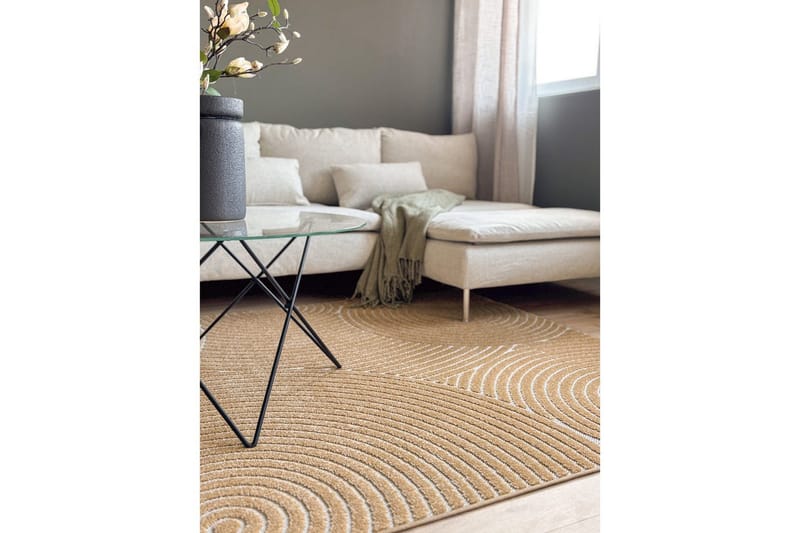 Wiltonmatta Hawaii Trend 240x240 cm, Gul - 240x240 cm, Gul - Textil & mattor - Mattor - Utomhusmattor