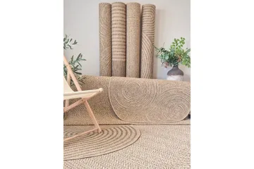 Wiltonmatta Natural Circle Rund 120x120 cm - 120x120 cm - Textil & mattor - Mattor - Små mattor