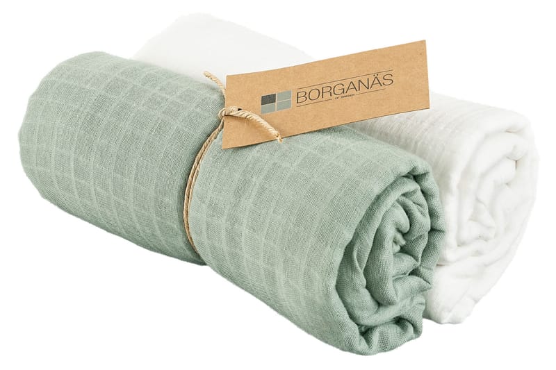 Muslinwrap 70X70 Grön, 2 Pack. - Textil & mattor - Barntextilier
