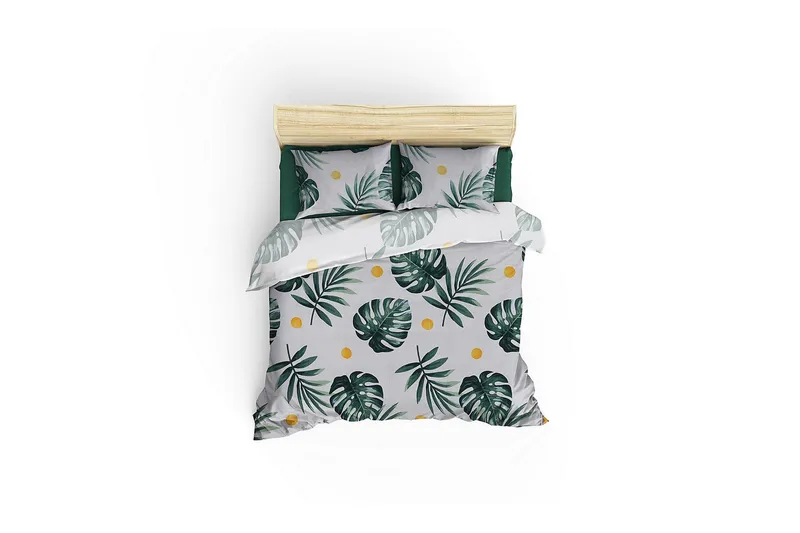 EnLora Home Överkast 200x235 cm - Vit/Grön/Gul - Textil & mattor - Sängkläder - Överkast - Överkast dubbelsäng