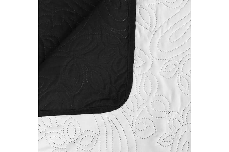 Överkast dubbelsidigt 230x260 cm svart och vit - Svart/Vit - Textil & mattor - Sängkläder - Överkast