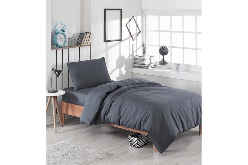 EnLora Home Bäddset Enkelt 3-dels - Grå - Textil & mattor - Sängkläder - Överkast