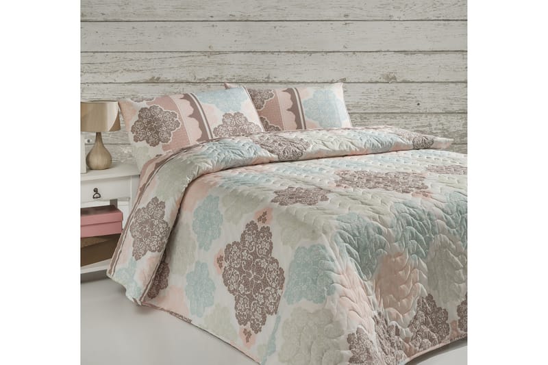 Eponj Home Överkast Dubbelt 200x220+2 Kuddfodral Quiltat - Beige/Vit/Multi - Textil & mattor - Sängkläder - Överkast - Överkast enkelsäng