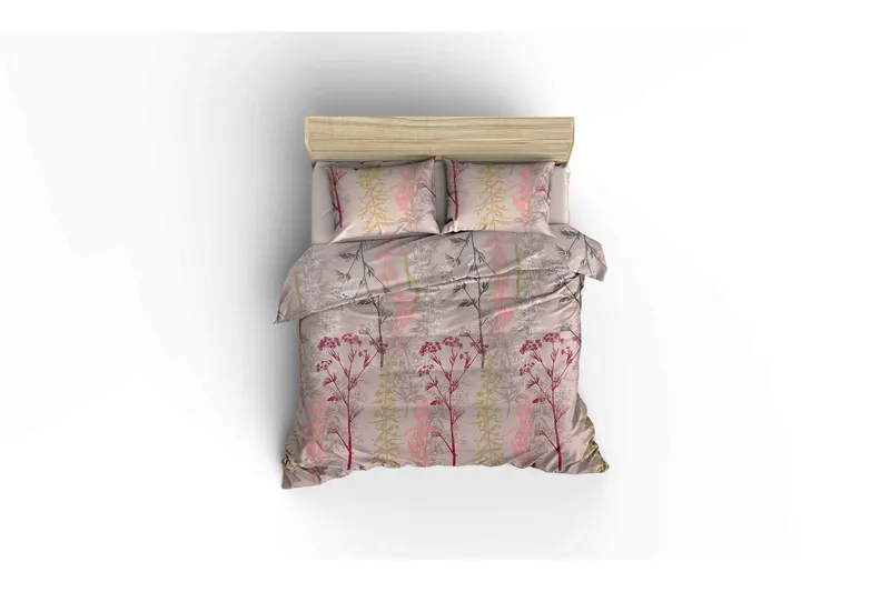 Eponj Home Överkast Dubbelt 200x235+Lakan+2 Kuddfodral - Beige/Röd/Rosa/Grön - Textil & mattor - Sängkläder - Överkast - Överkast enkelsäng