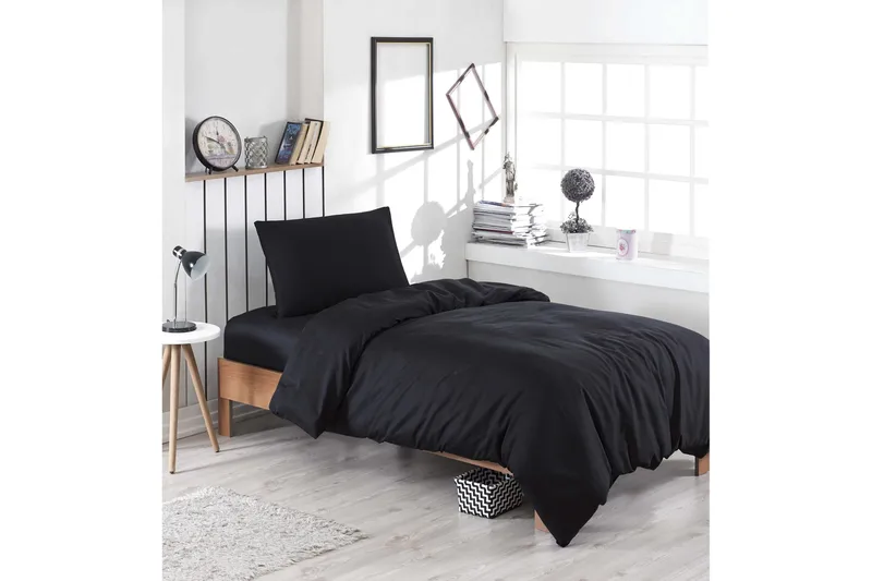 EnLora Home Bäddset Enkelt 3-dels, Svart