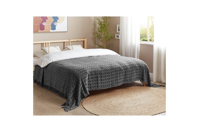 Sängöverkast Bere Grå, 220x240 cm - Grå, 220x240 cm - Textil & mattor - Sängkläder - Överkast - Överkast dubbelsäng