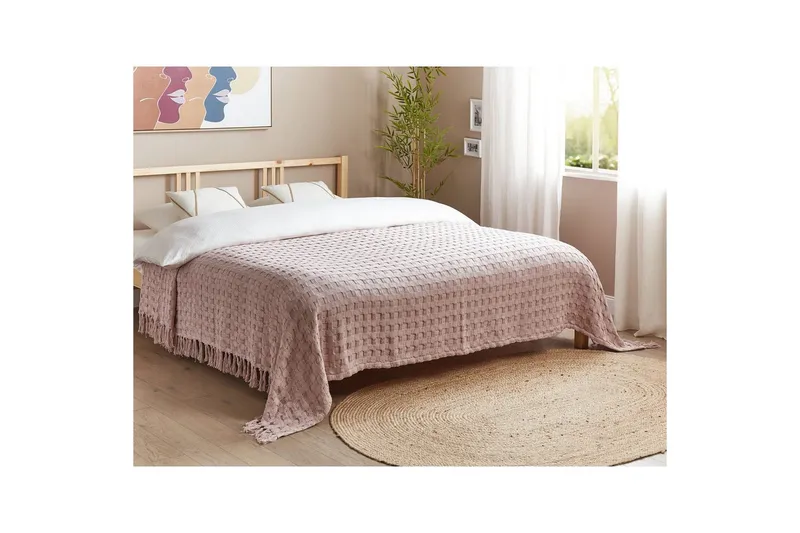Sängöverkast Bere Rosa, 220x240 cm - Rosa, 220x240 cm - Textil & mattor - Sängkläder - Överkast - Överkast dubbelsäng