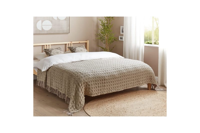 Sängöverkast Bere Taupe, 220x240 cm - Taupe, 220x240 cm - Textil & mattor - Sängkläder - Överkast - Överkast enkelsäng