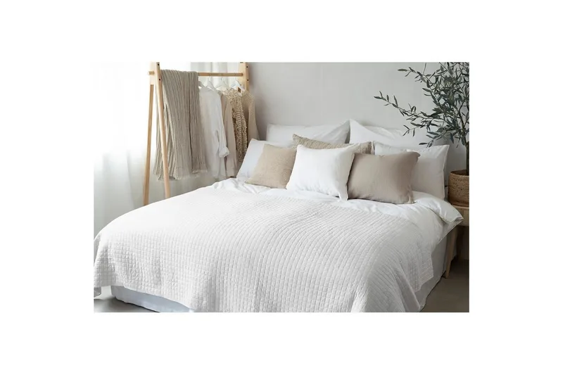 Sängöverkast Borganäs of Sweden - 250 x 250 cm, Vit - Textil & mattor - Sängkläder - Överkast - Överkast enkelsäng