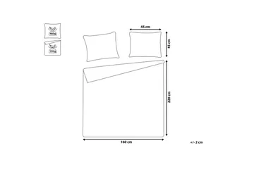 Sängöverkast Rayen med kuddar 160x220 cm - 160x220 cm - Textil & mattor - Sängkläder - Överkast - Överkast dubbelsäng