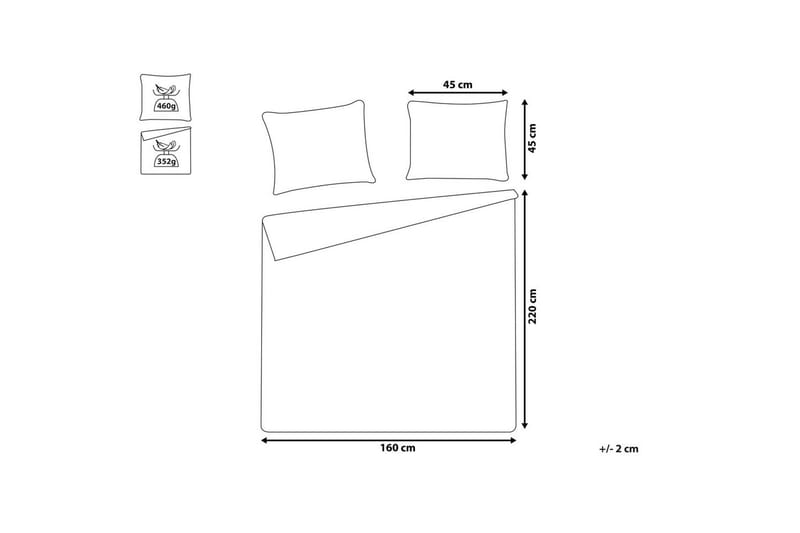 Sängöverkast Rayen med kuddar 160x220 cm - 160x220 cm - Textil & mattor - Sängkläder - Överkast - Överkast dubbelsäng