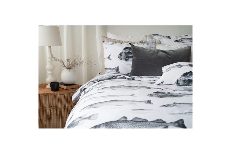 Påslakanset Enkelsäng 2-Dels Havsfiskar Vit - Textil & mattor - Sängkläder - Bäddset & påslakanset - Påslakanset enkelsäng