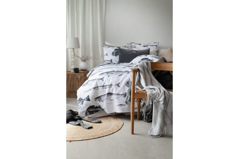 Påslakanset Enkelsäng 2-Dels Havsfiskar Vit - Textil & mattor - Sängkläder - Bäddset & påslakanset - Påslakanset enkelsäng
