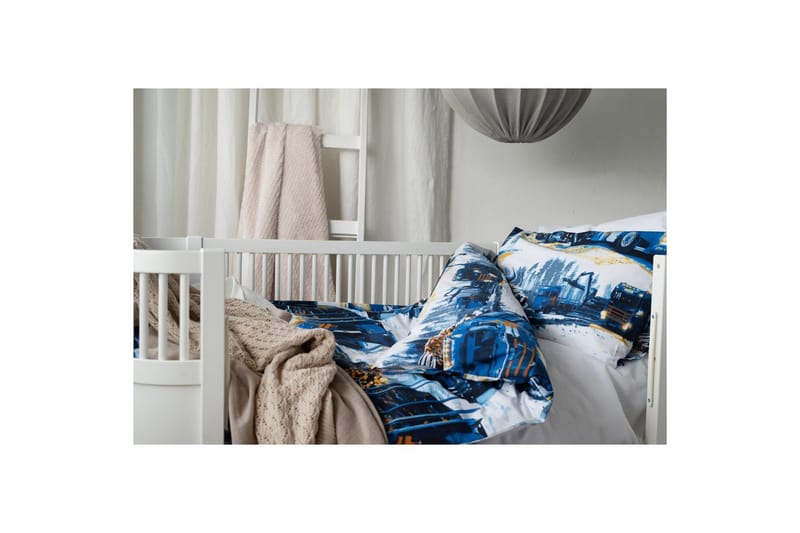 Påslakanset till Spjälsäng 2-Dels Lastbilar Marinblå - Textil & mattor - Sängkläder - Bäddset & påslakanset - Påslakanset enkelsäng