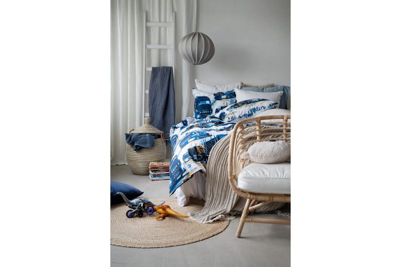 Påslakanset Enkelsäng 2-Dels Lastbilar Marinblå - Textil & mattor - Sängkläder - Bäddset & påslakanset - Påslakanset enkelsäng