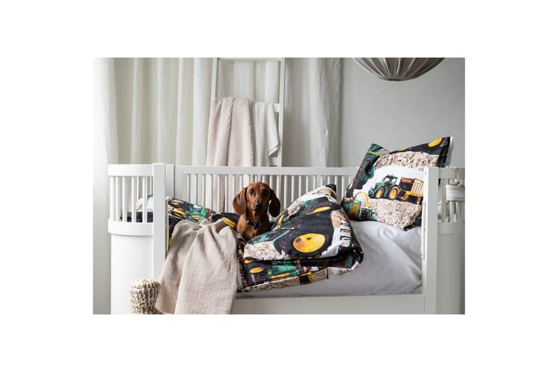 Påslakanset till Spjälsäng 2-Dels Skördetröska Grön - Textil & mattor - Barntextilier - Barnsängkläder - Bäddset barn