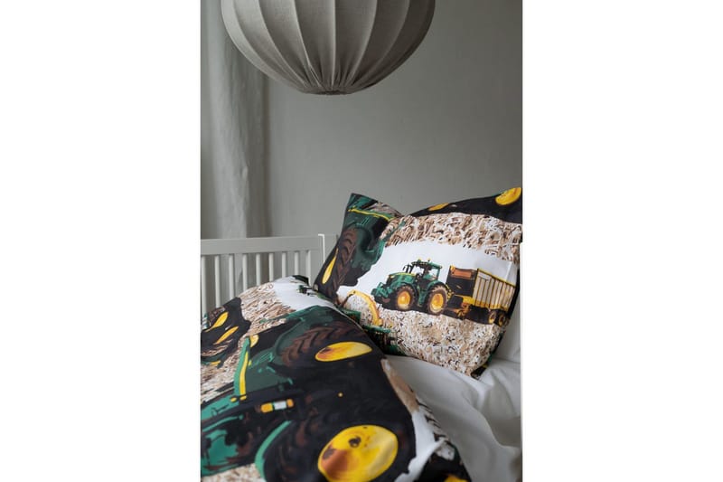 Påslakanset till Spjälsäng 2-Dels Skördetröska Grön - Textil & mattor - Barntextilier - Barnsängkläder - Bäddset barn