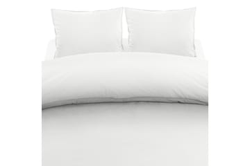 3-Dels Set Percale Vit Dubbel