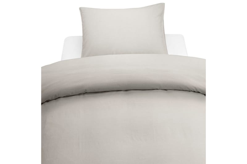 Bäddset Tvättad Linnelook 2-dels Beige, Borganäs