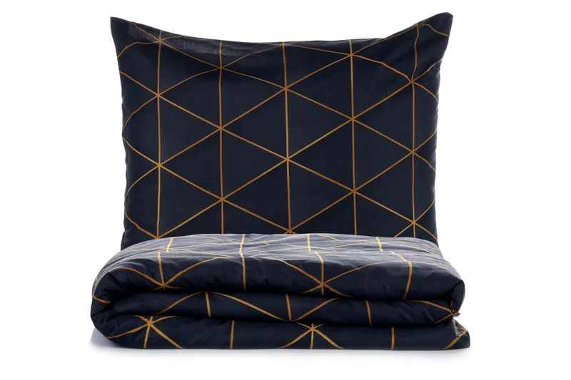 Branlor Bäddset 140x200 cm, Veta Guld Svart