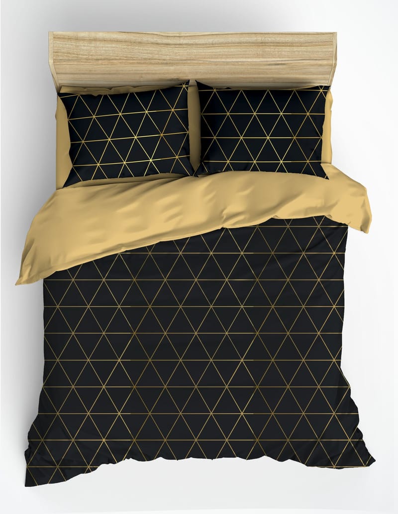 Branlor Bäddset 240x220 cm - Guld Och Svart - Textil & mattor - Sängkläder - Bäddset & påslakanset