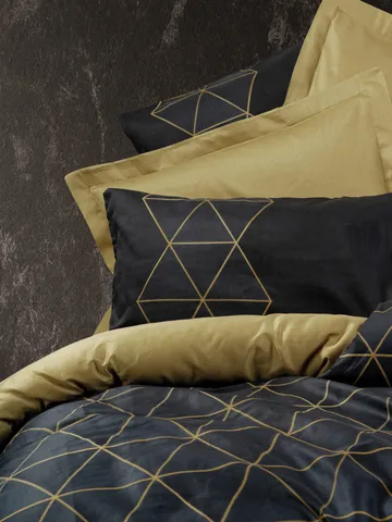 Branlor Bäddset 240x220 cm - Guld/Svart - Textil & mattor - Sängkläder - Bäddset & påslakanset