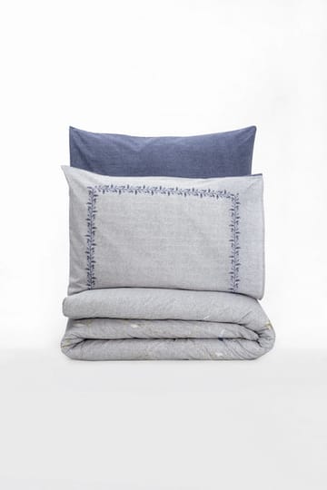 Corvanel Bäddset 240x220 cm - Mörkblå Ljusgrå - Textil & mattor - Sängkläder - Bäddset & påslakanset