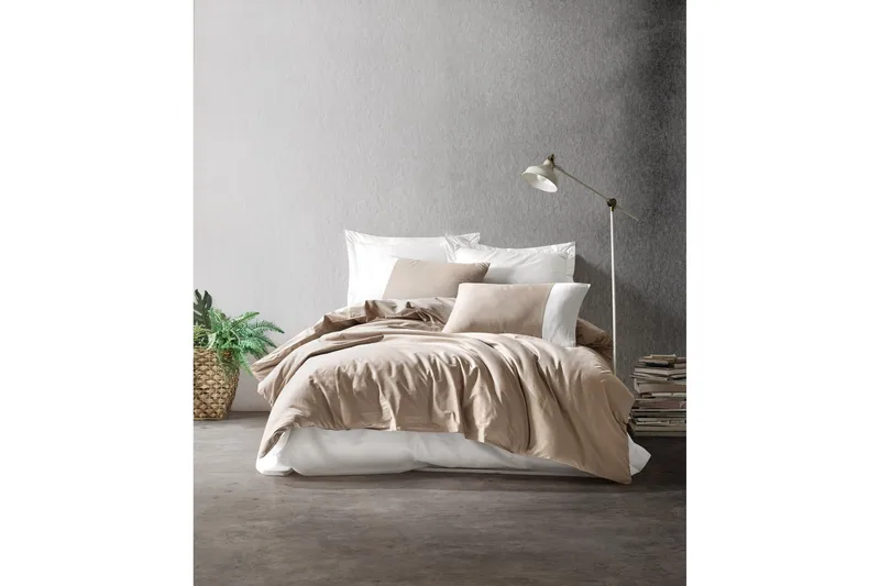Cotton Box Ranforce Bäddset, Beige