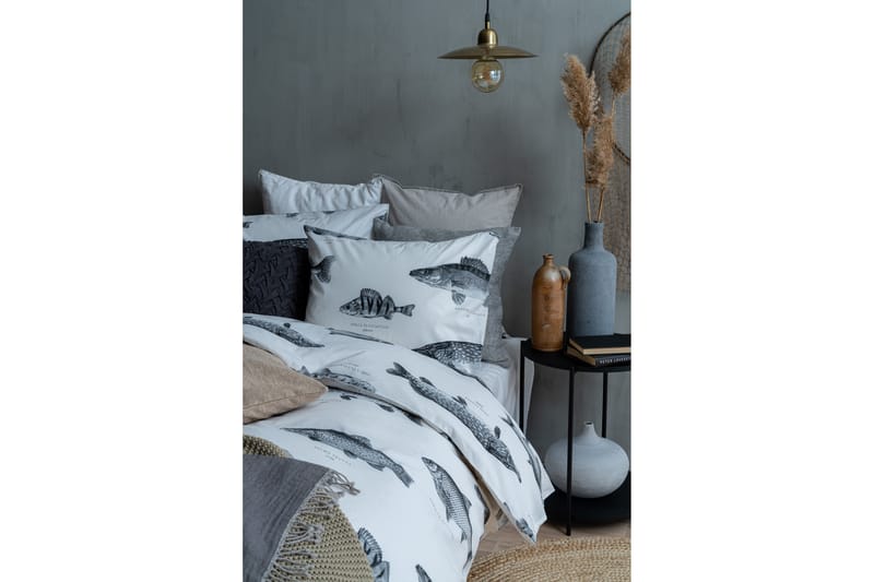 Fiske Bäddset Vit/Svart - Franzén - Textil & mattor - Sängkläder - Bäddset & påslakanset