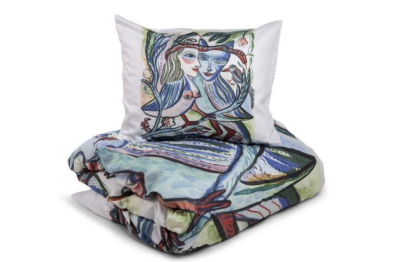 KL Turturduvor Bäddset 150x210 cm Vit - Kosta Linnewäfveri - Textil & mattor - Sängkläder - Bäddset & påslakanset