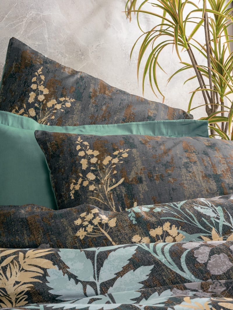 Lyronis Bäddset 240x220 cm - Mint Antracit Brun - Textil & mattor - Sängkläder - Bäddset & påslakanset