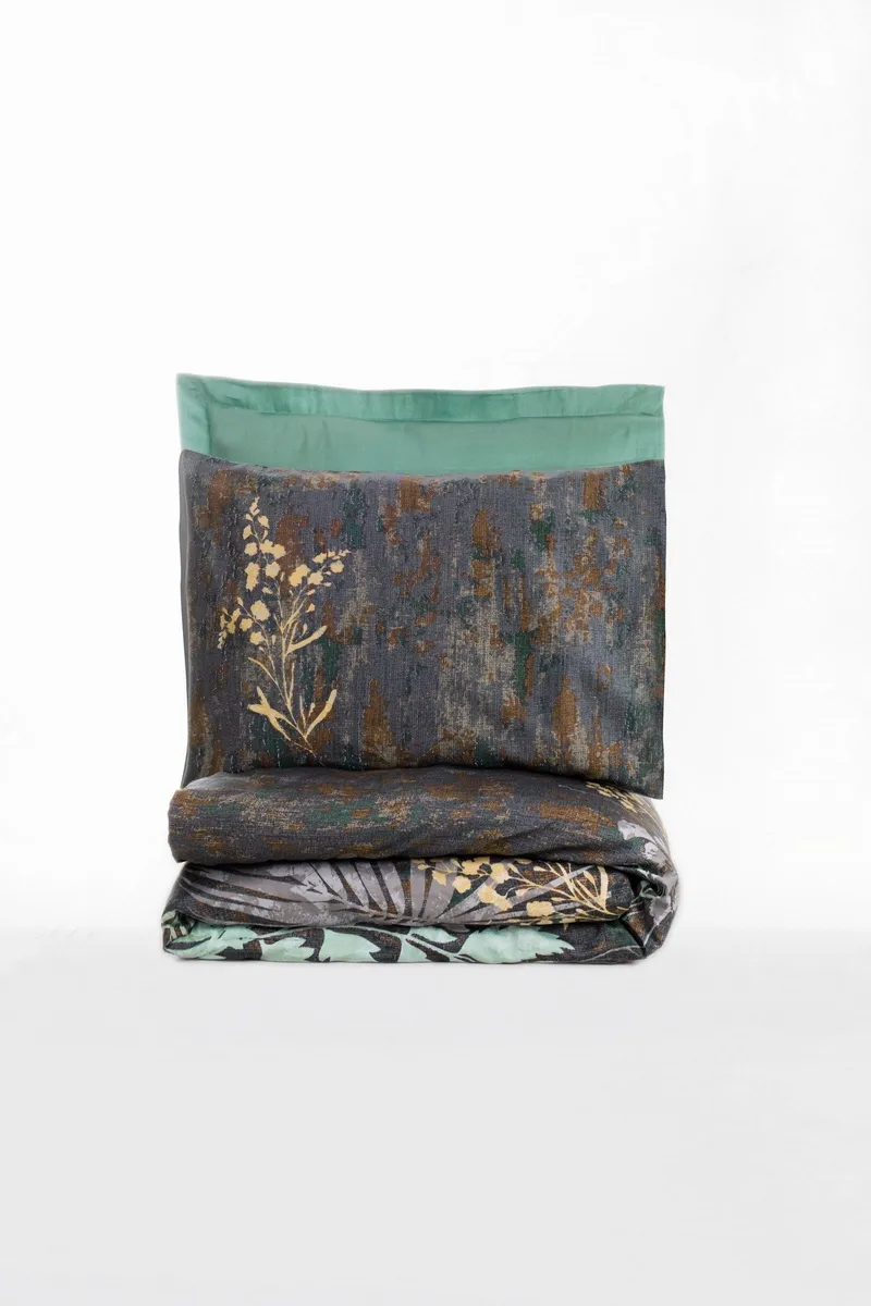 Lyronis Bäddset 240x220 cm, Mint/Antracit/Brun