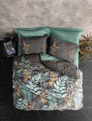 Lyronis Bäddset 240x220 cm - Mint/Antracit/Brun - Textil & mattor - Sängkläder - Bäddset & påslakanset