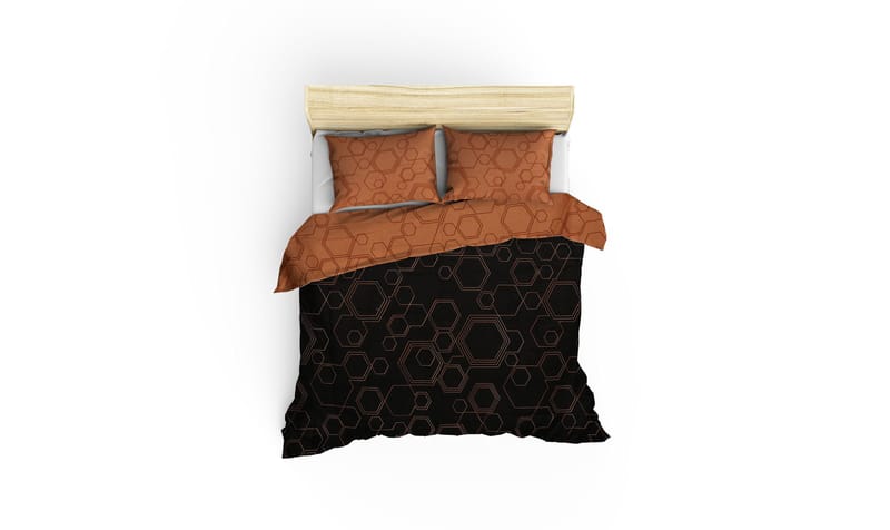 Marteby Bäddset 240x220 cm - Gryningskoppar Svart - Textil & mattor - Sängkläder - Bäddset & påslakanset