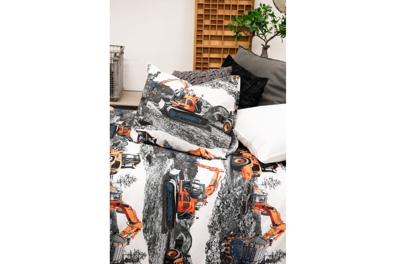 Maskiner Bäddset Orange - Franzén - Textil & mattor - Sängkläder - Bäddset & påslakanset