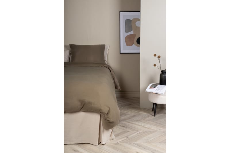 Mila Bäddset 2-Dels 150x200/50x60 cm - Brun - Textil & mattor - Sängkläder - Bäddset & påslakanset - Påslakanset dubbelsäng